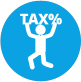 user with tax icon
