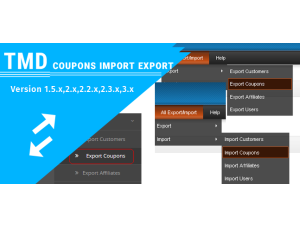 Coupon Import Export (1.5.x ,2.x & 3.x)