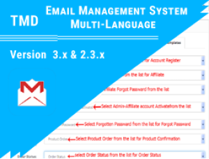OpenCart Email Template Management System multi-language  (2.x & 3.x)