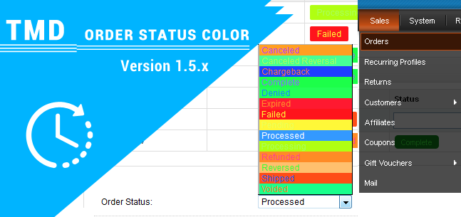OpenCart Order Status Color 1.5.x