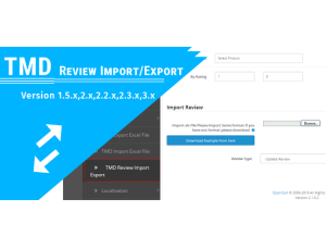 import and export Product Review (1.5.x , 2.x ,3.x & 4.x)