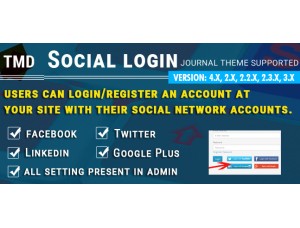 Social Login (Facebook, google, twitter, LinkedIn)