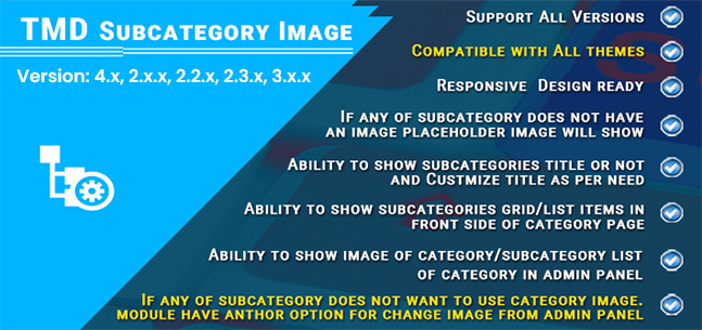 Subcategory Image Module  (2.x , 3.x & 4.x)