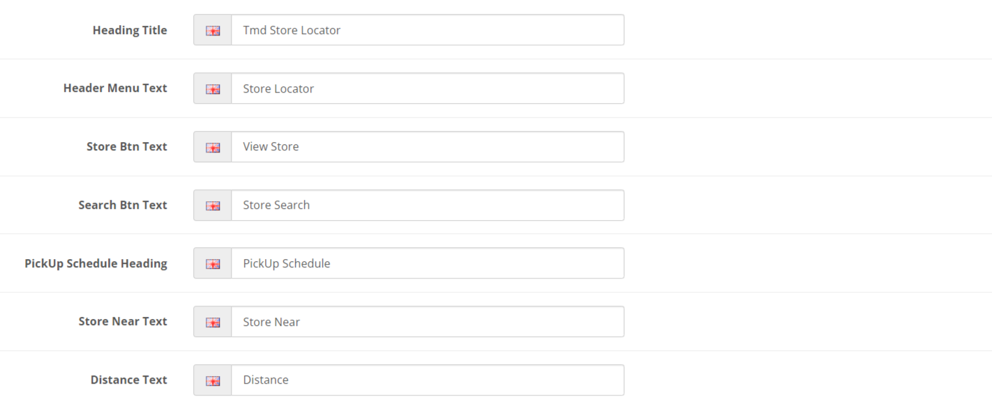 enter text in different languages in opencart store locator extension