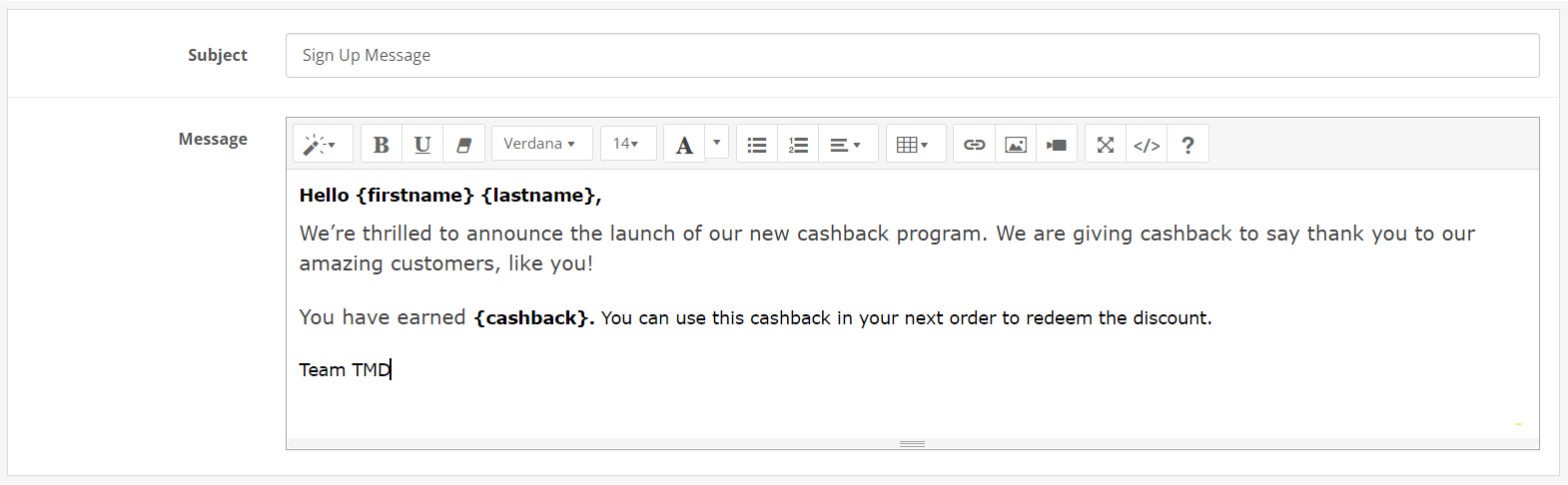 opencart cashback email template module