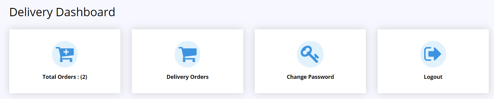 OpenCart delivery boy panel dasshboard