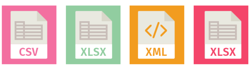 4 file format shown xls xlsx csv xml in opencart product import export module