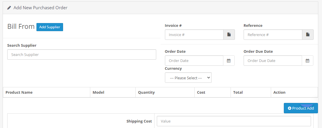 Create Purchased Order, Update Payment Status in OpenCart purchased order for multivendor module