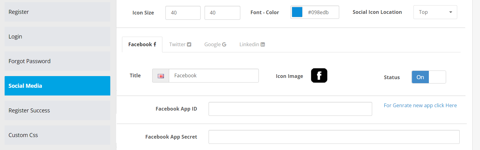 social networking sites login setting in opencart quick login popup extension