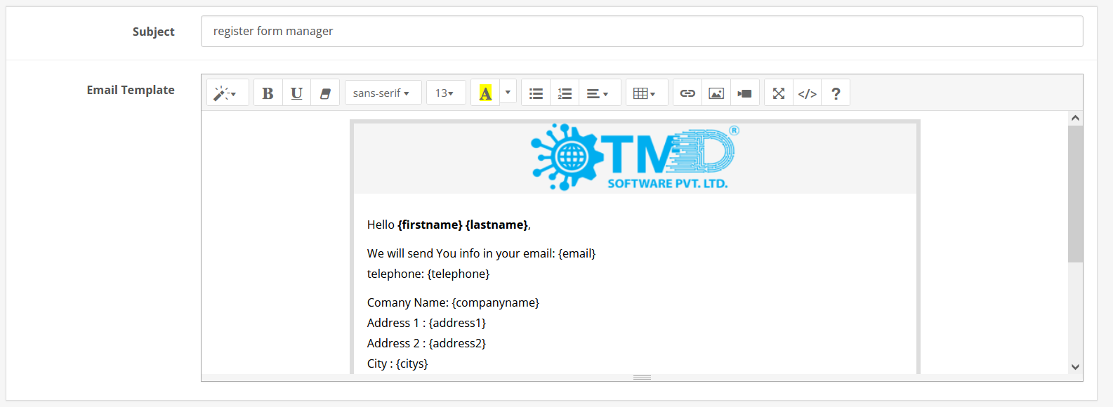 create email template that sends to customer on successfully registeration in OpenCart